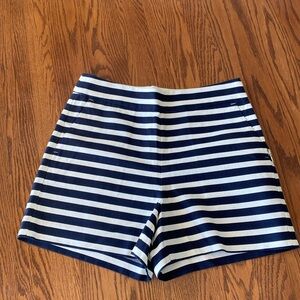 J crew size 4 striped high waist shorts